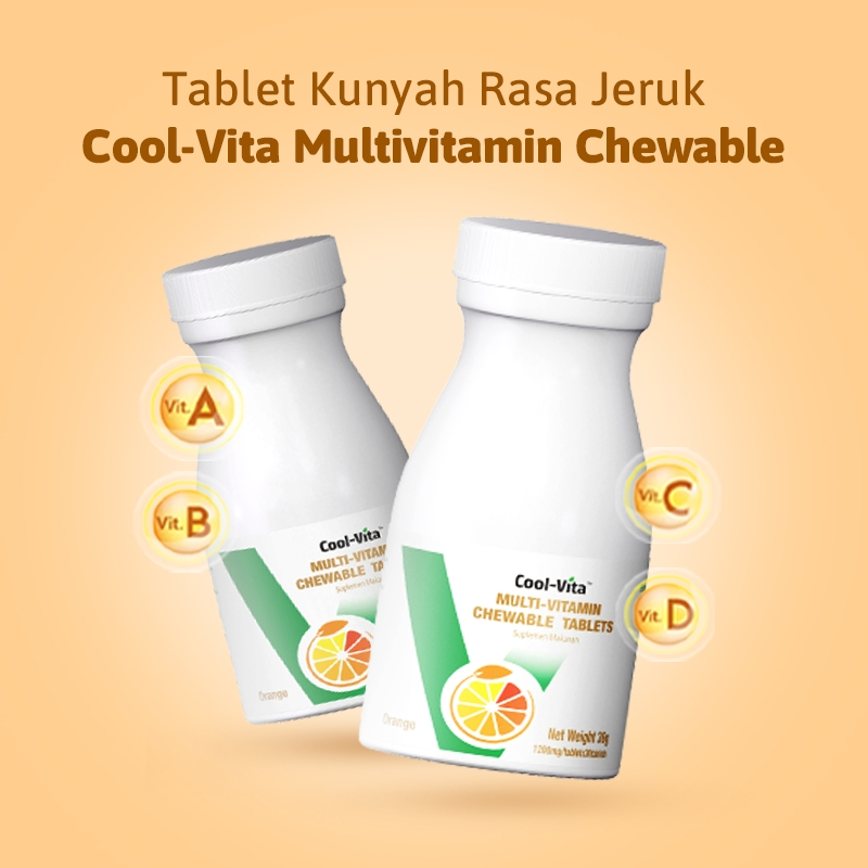 Cool-Vita Multi-Vitamin Chewable Tablet Rasa Orange (30 Tablet)