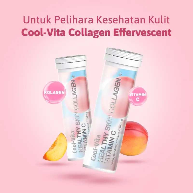 Cool-Vita Collagen Effervescent Tablet Rasa Peach (10 Tablet)